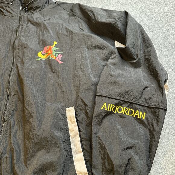 Vtg Nike Air Jordan Jumpman Full Zip Windbreaker Large Classics Black CV7418-010 - Picture 4 of 13